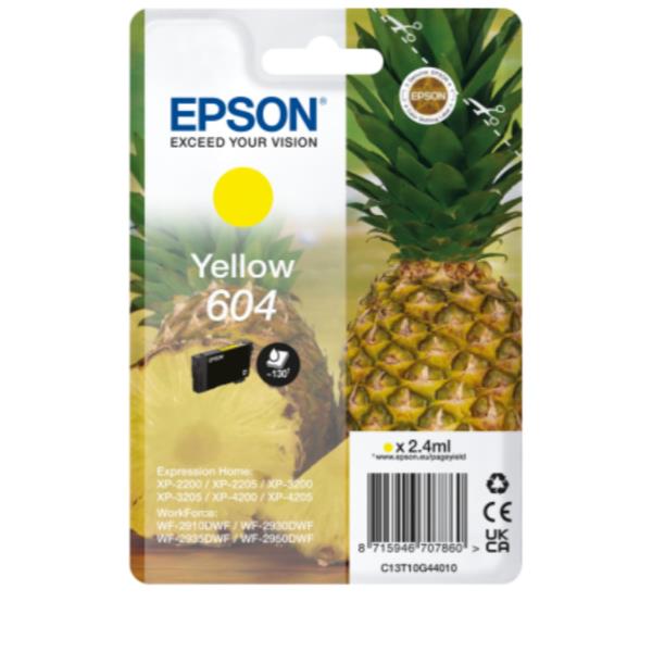 Epson Singlepack Amarillo 604 Ink